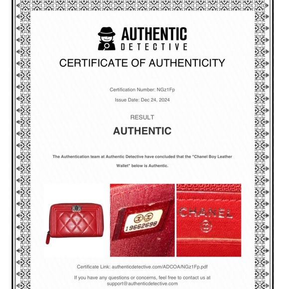 Mini Chanel Boy Wallet w/ COA - Picture 11 of 11